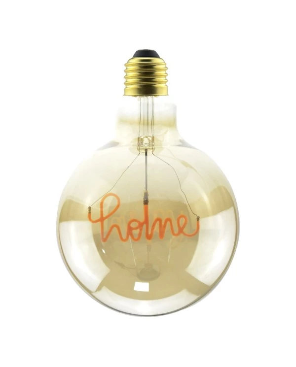 Ampoule Dorée Globe LED pour suspension - G125 Filament simple "Home" - 5W 250Lm E27 2000K Dimmable