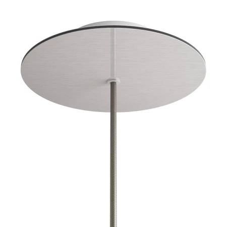 Rosace Rose-One rond de 200 mm de diamètre avec 1 trou et 4 trous latéraux - Acier satiné Dibond
