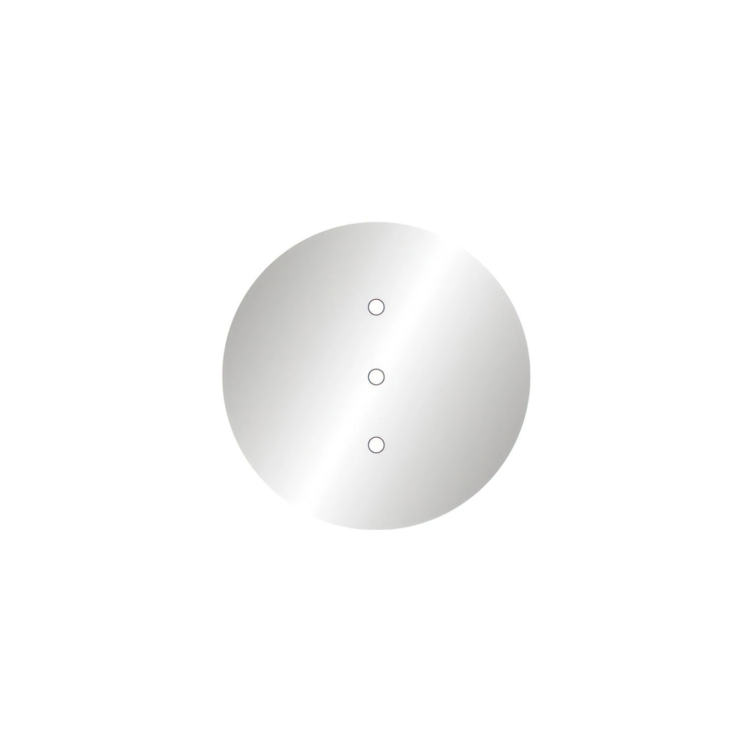Rosace Rose-One rond de 200 mm de diamètre avec 3 trous alignés et 4 trous latéraux