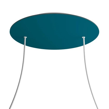 Rosace XXL Rose-One rond de 400 mm de diamètre avec 2 trous et 4 trous latéraux - Pétrole