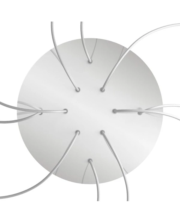Rosace XXL Rose-One rond de 400 mm de diamètre avec 10 trous et 4 trous latéraux