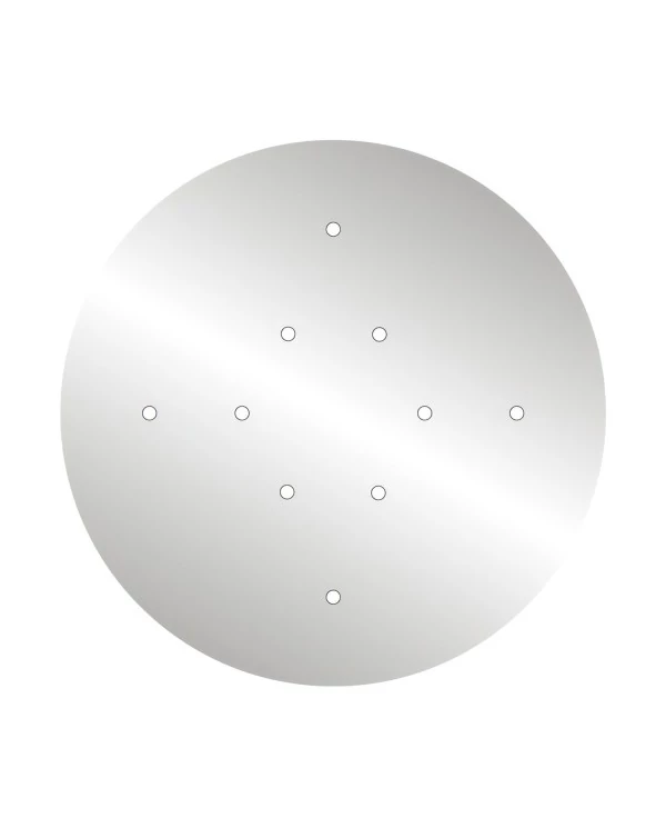 Rosace XXL Rose-One rond de 400 mm de diamètre avec 10 trous et 4 trous latéraux