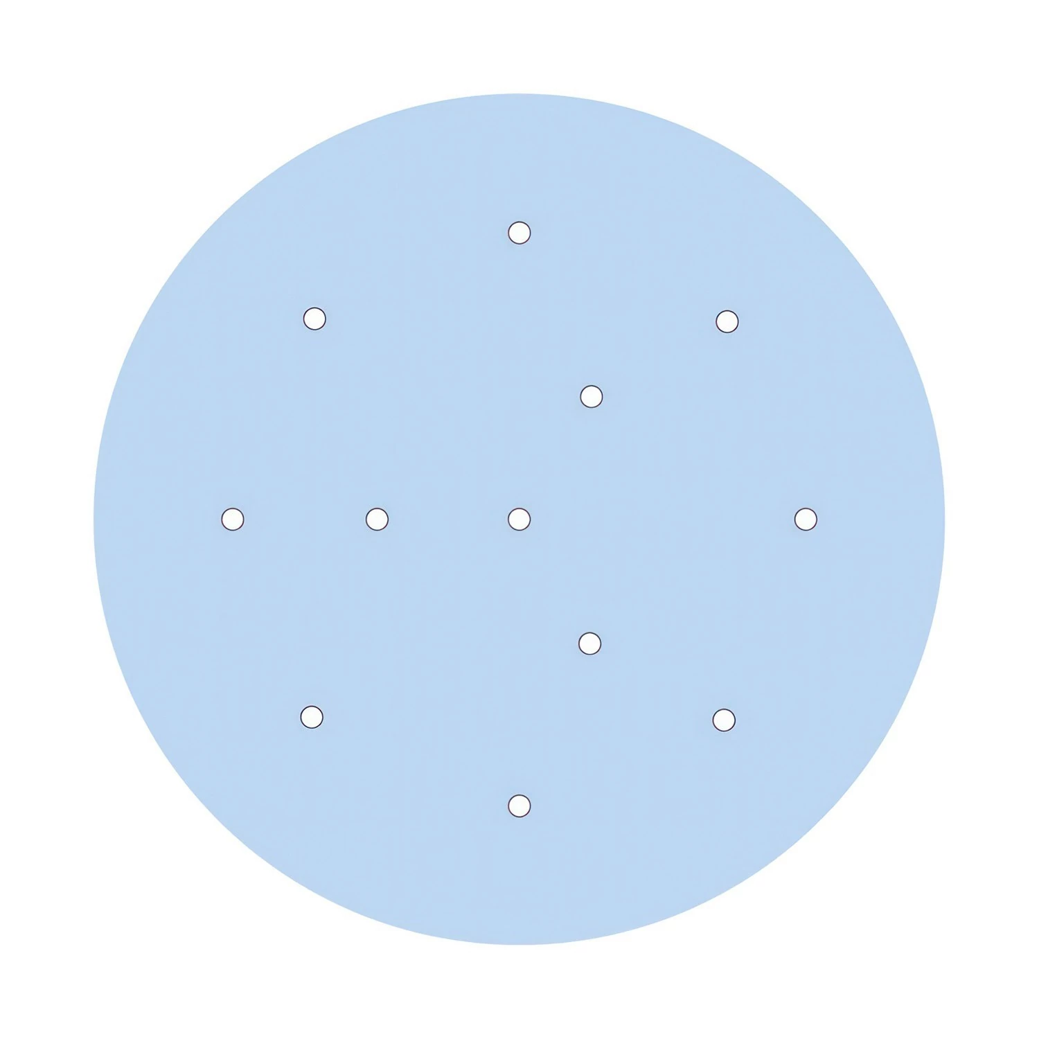 Rosace XXL Rose-One rond de 400 mm de diamètre avec 12 trous et 4 trous latéraux