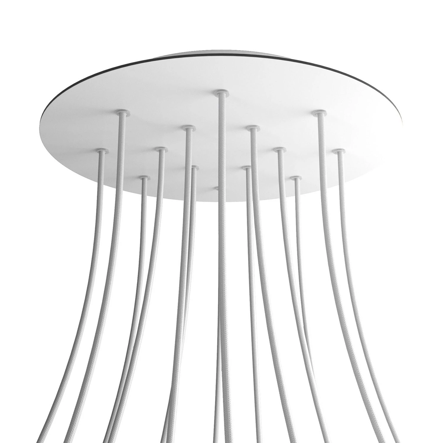 Rosace XXL Rose-One rond de 400 mm de diamètre avec 14 trous et 4 trous latéraux