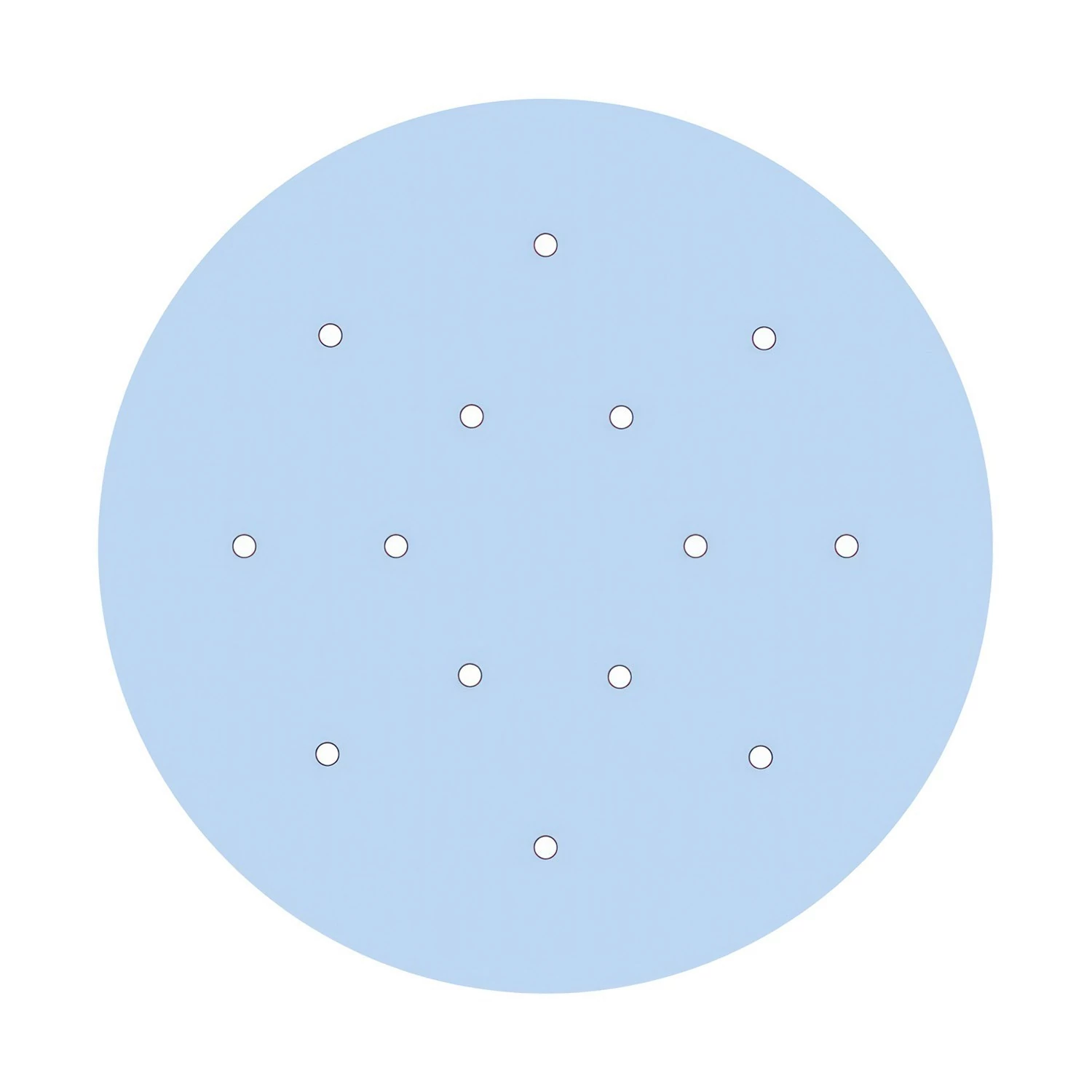 Rosace XXL Rose-One rond de 400 mm de diamètre avec 14 trous et 4 trous latéraux