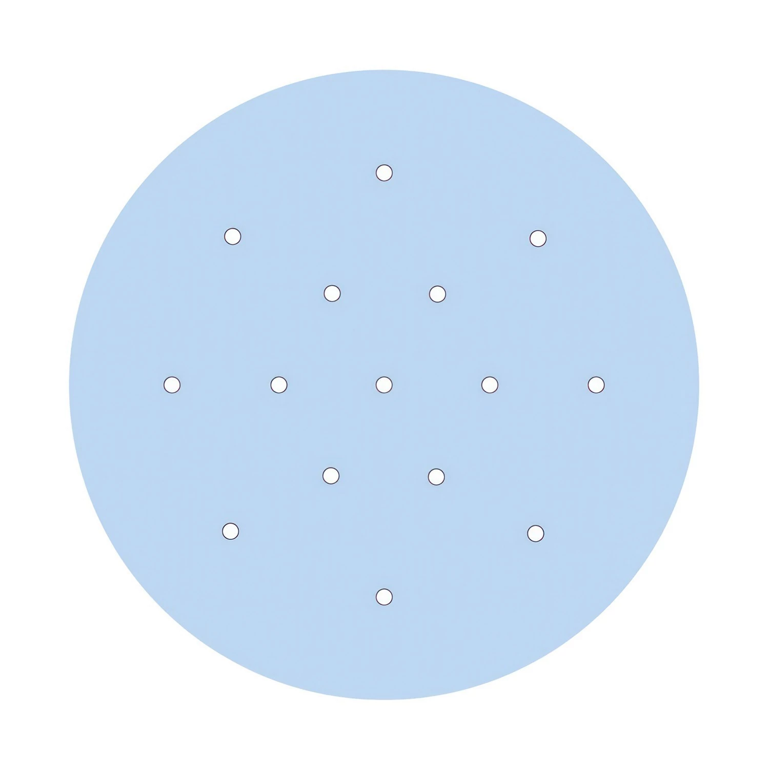 Rosace XXL Rose-One rond de 400 mm de diamètre avec 15 trous et 4 trous latéraux