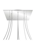 Rosace XXL Rose-One carré de 400 mm avec 9 trous et 4 trous latéraux