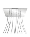 Rosace XXL Rose-One carré de 400 mm avec 15 trous et 4 trous latéraux