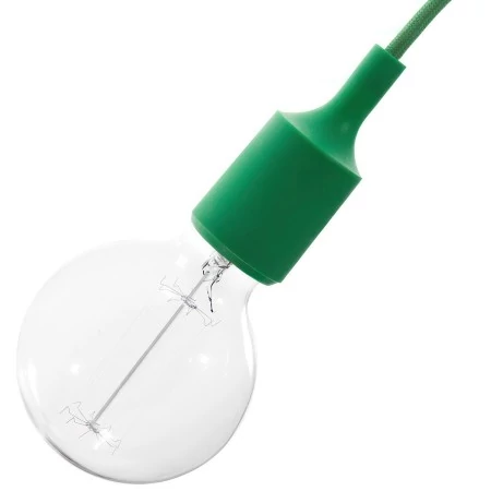 Kit douille E27 en silicone - Vert