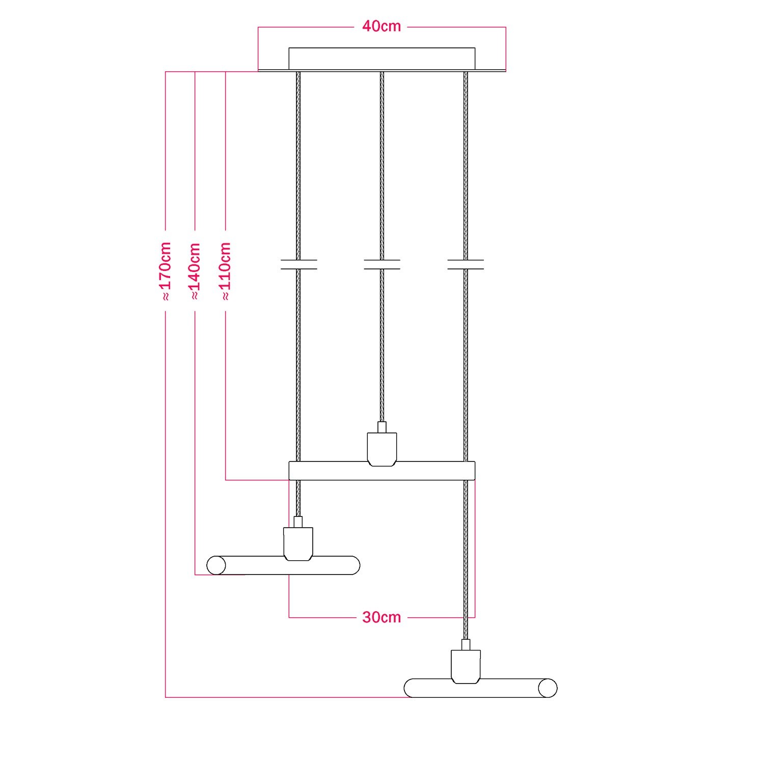 Kit Mini rosace cylindrique en métal avec 4 trous latéraux (boîte de dérivation)