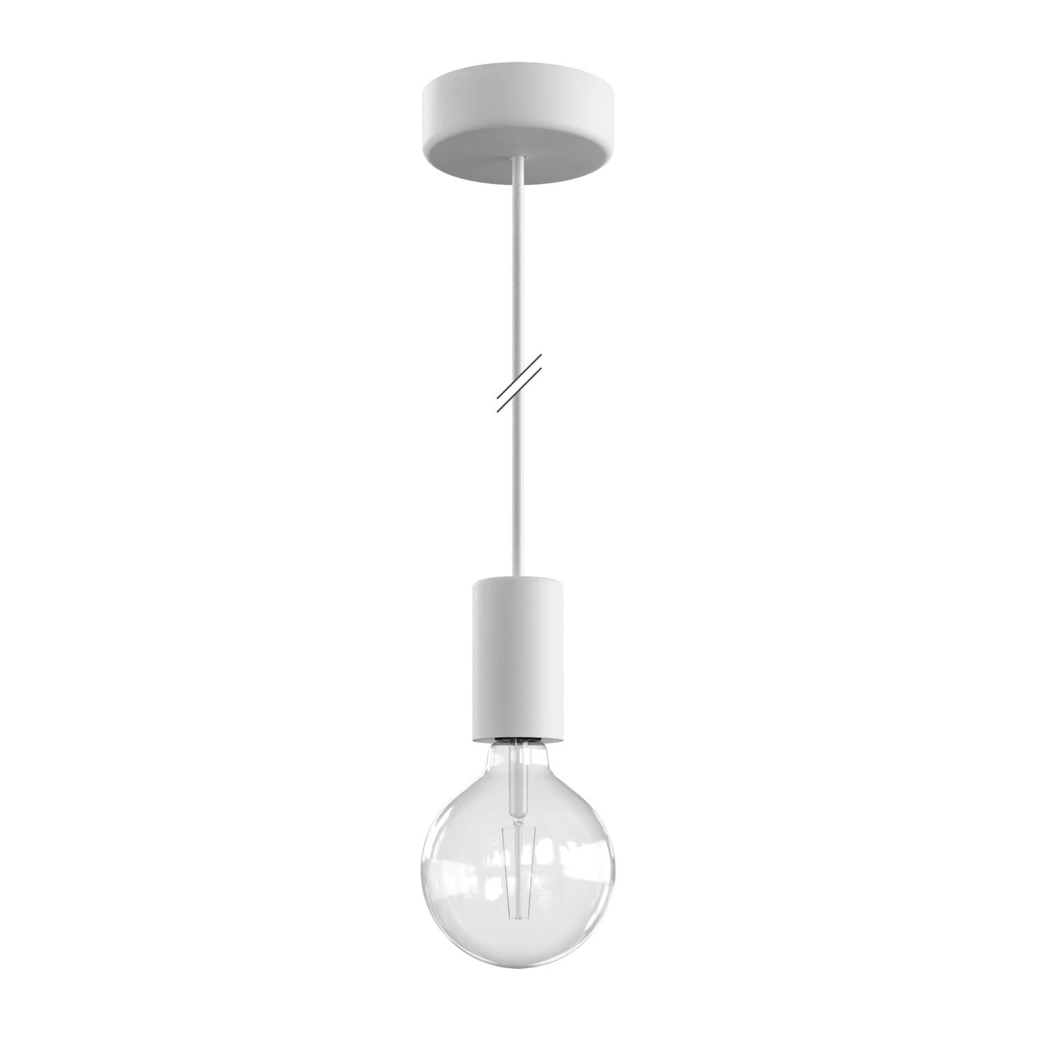 EIVA ELEGANT Suspension d'extérieur avec 1,5m câble textile, rosace et douille en silicone étanche IP65