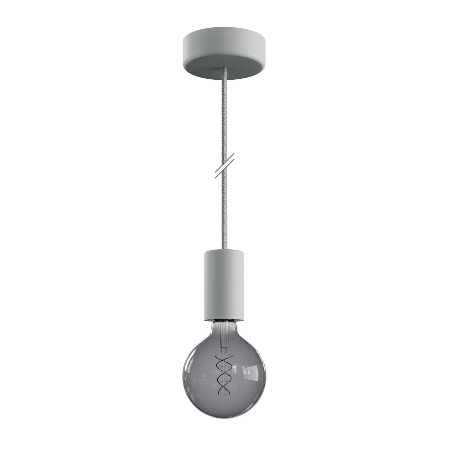 EIVA ELEGANT Suspension d'extérieur avec 1,5m câble textile, rosace et douille en silicone étanche IP65