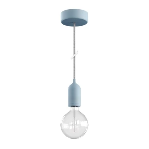 EIVA PASTEL Suspension d'extérieur avec 1,5m câble textile, rosace et douille en silicone étanche IP65