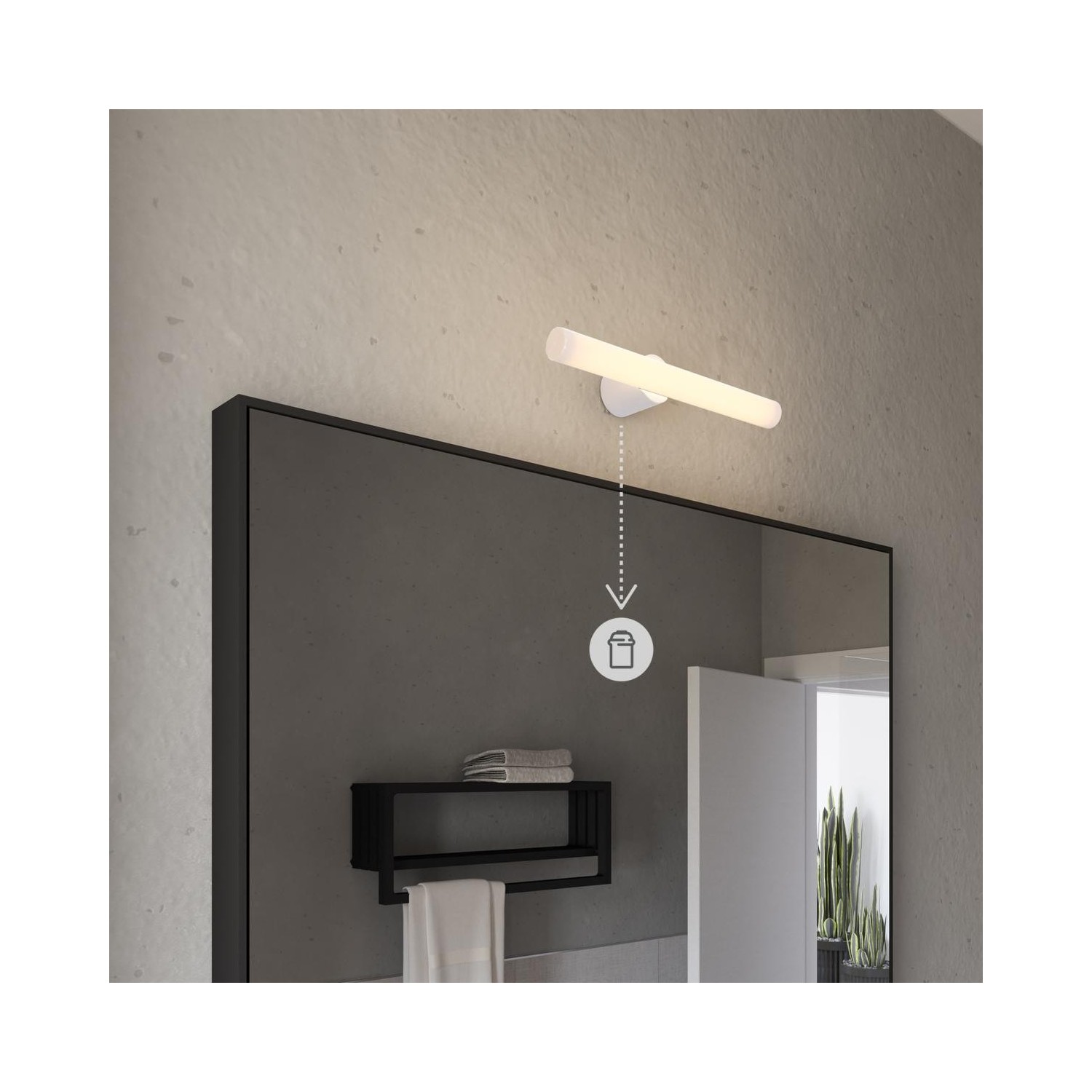 EIVA ELEGANT Suspension d'extérieur avec 5m câble textile, décentreur, rosace et douille en silicone étanche IP65