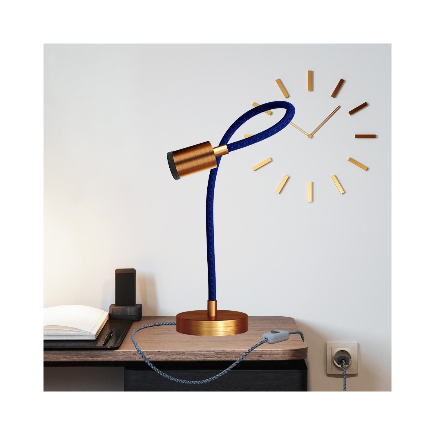 EIVA PASTEL Suspension d'extérieur avec 5m câble textile, décentreur, rosace et douille en silicone étanche IP65
