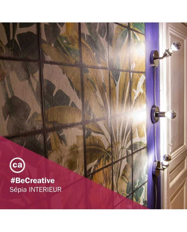 Spostaluce Metallo 90° orientable, avec câble textil et trous latéraux