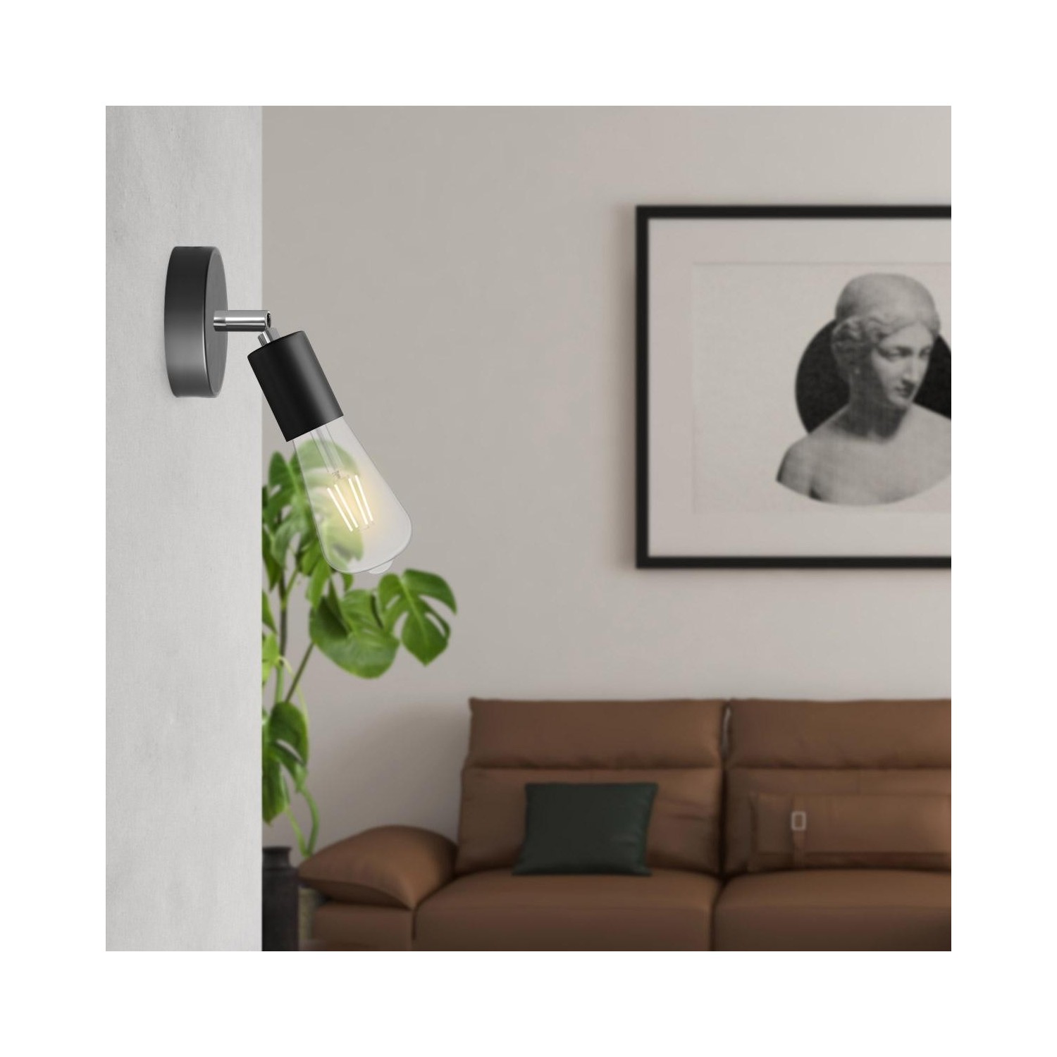 Suspension Made in Italy avec câble textile et double abat-jour Tub-E14