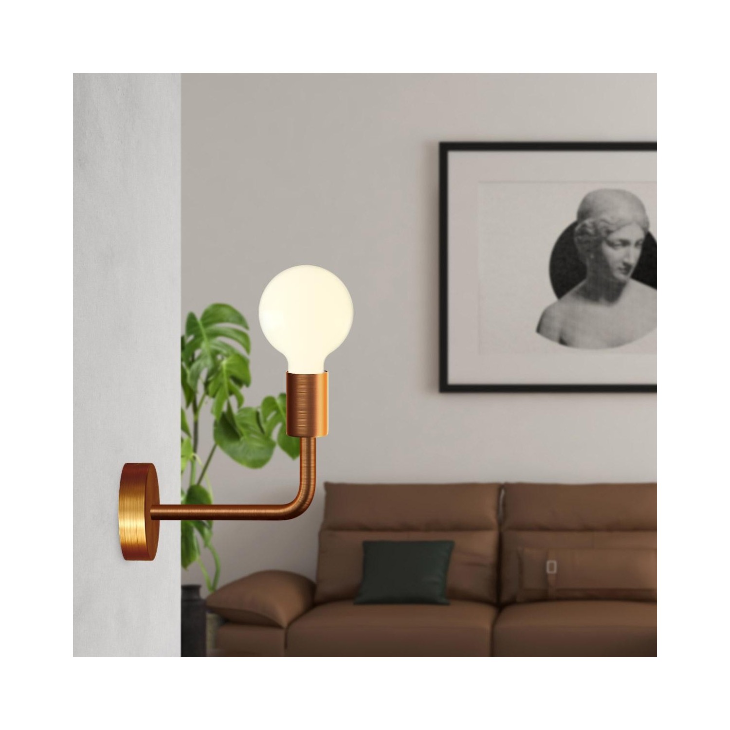 Suspension Made in Italy avec câble textile et double abat-jour Tub-E14