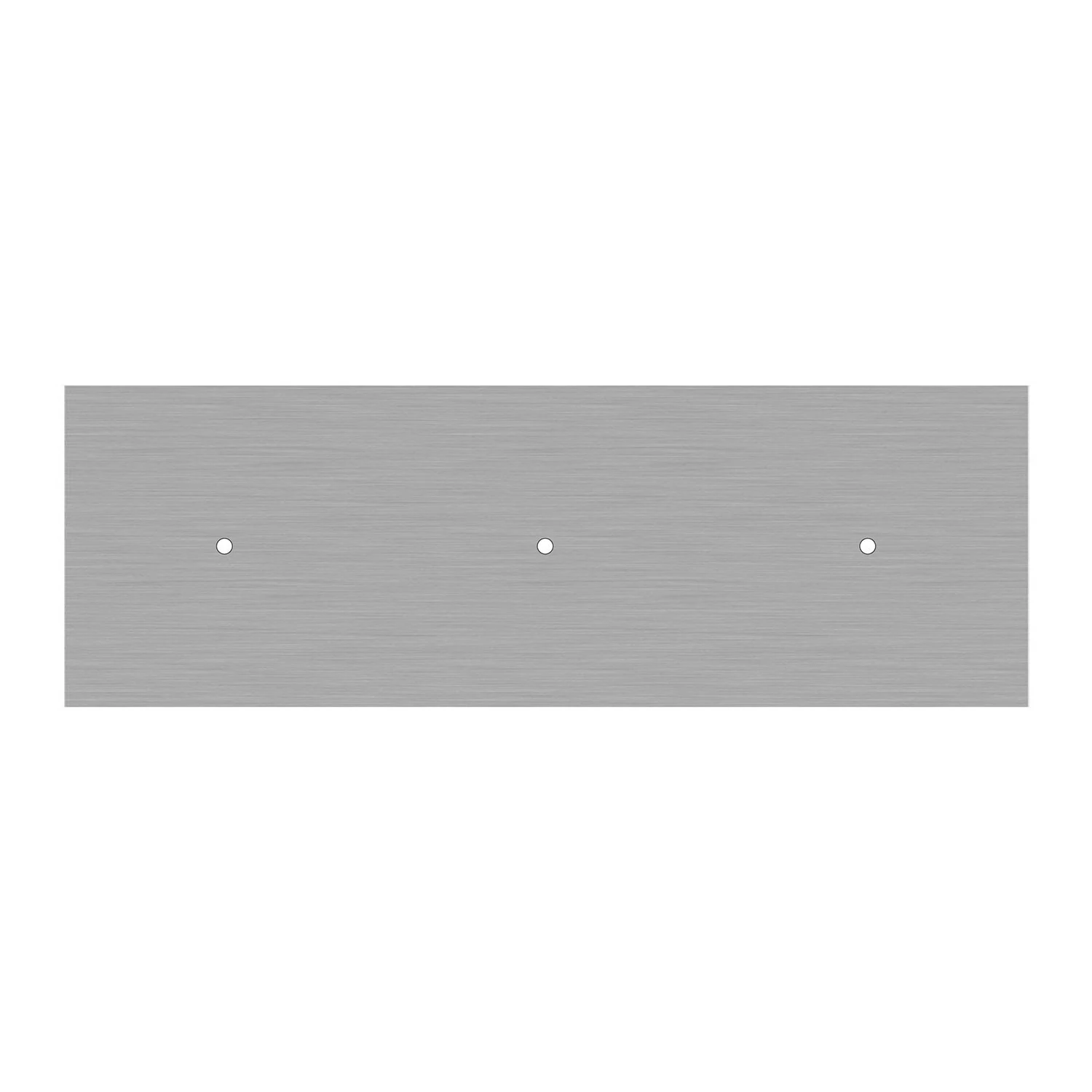 Rosace XXL Rose-One rectangulaire à 3 trous alignés et 6 trous latéraux, dimension 675 x 225 mm