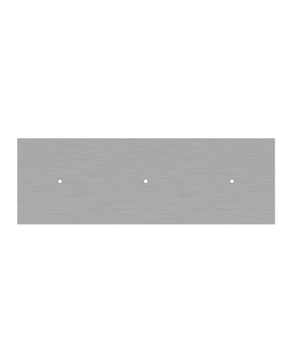 Rosace XXL Rose-One rectangulaire à 3 trous alignés et 6 trous latéraux, dimension 675 x 225 mm
