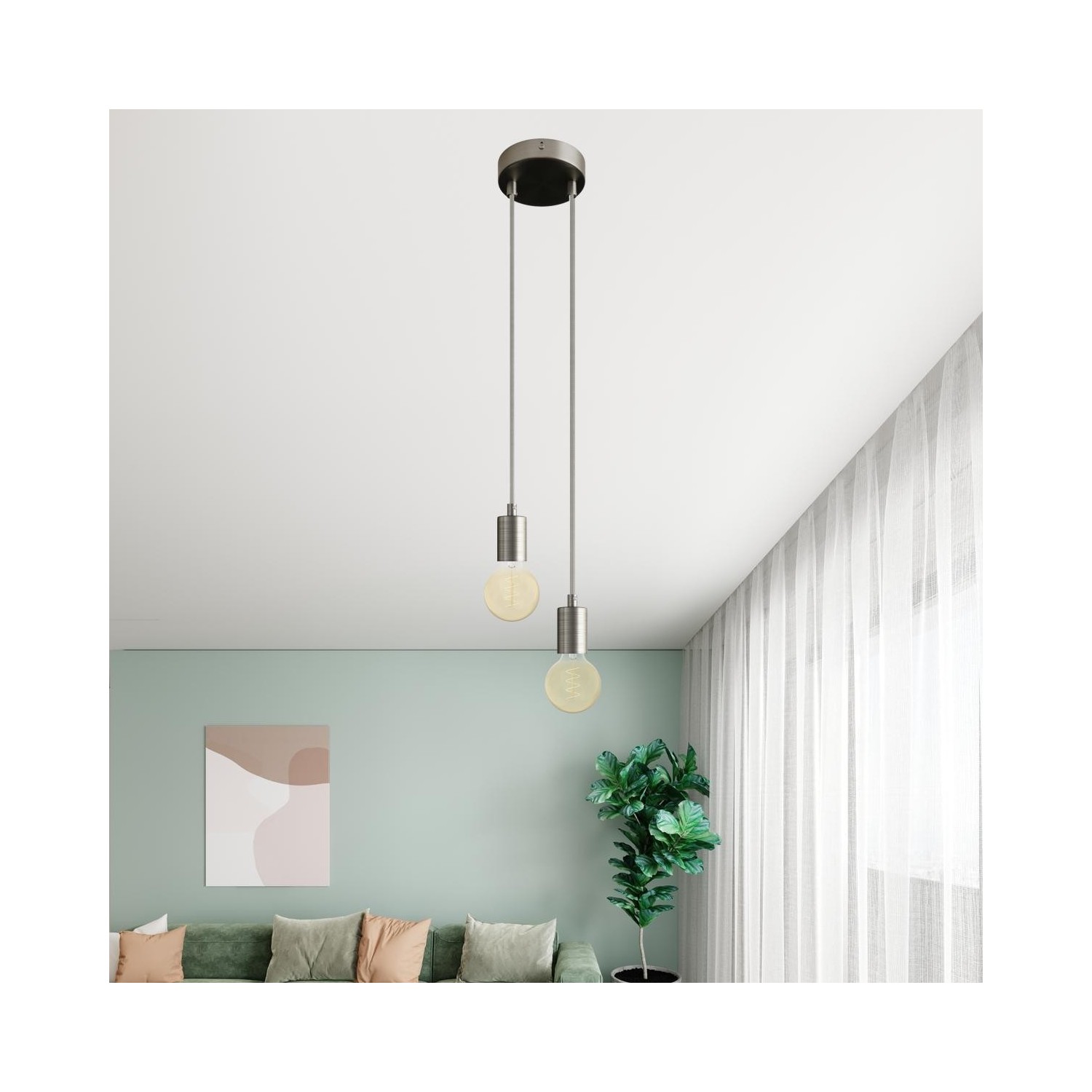 Fermaluce EIVA avec extension courbée, abat-jour Swing et douille IP65 waterproof