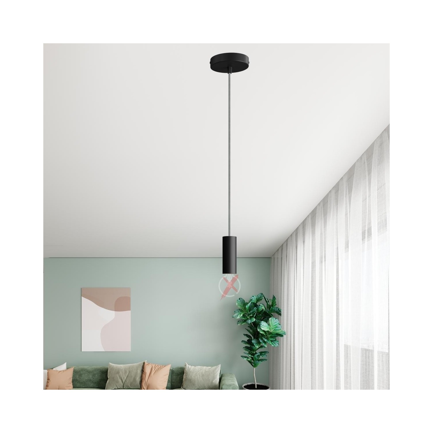 Fermaluce EIVA avec abat-jour Drop, articulation orientable et douille IP65 waterproof