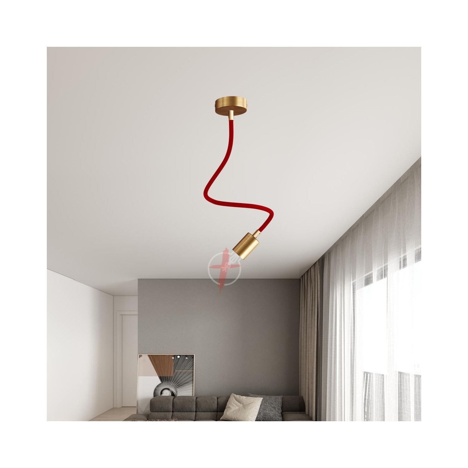 Fermaluce EIVA avec abat-jour Drop, articulation orientable et douille IP65 waterproof