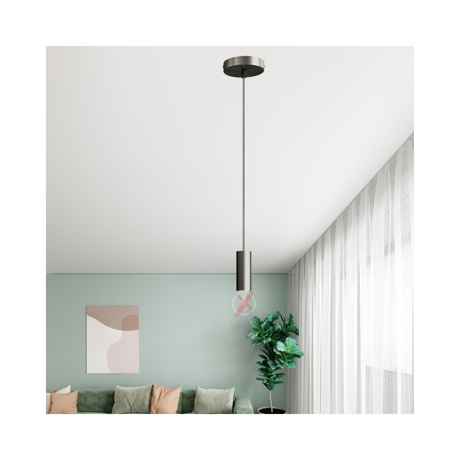 Fermaluce EIVA avec abat-jour Drop, articulation orientable et douille IP65 waterproof