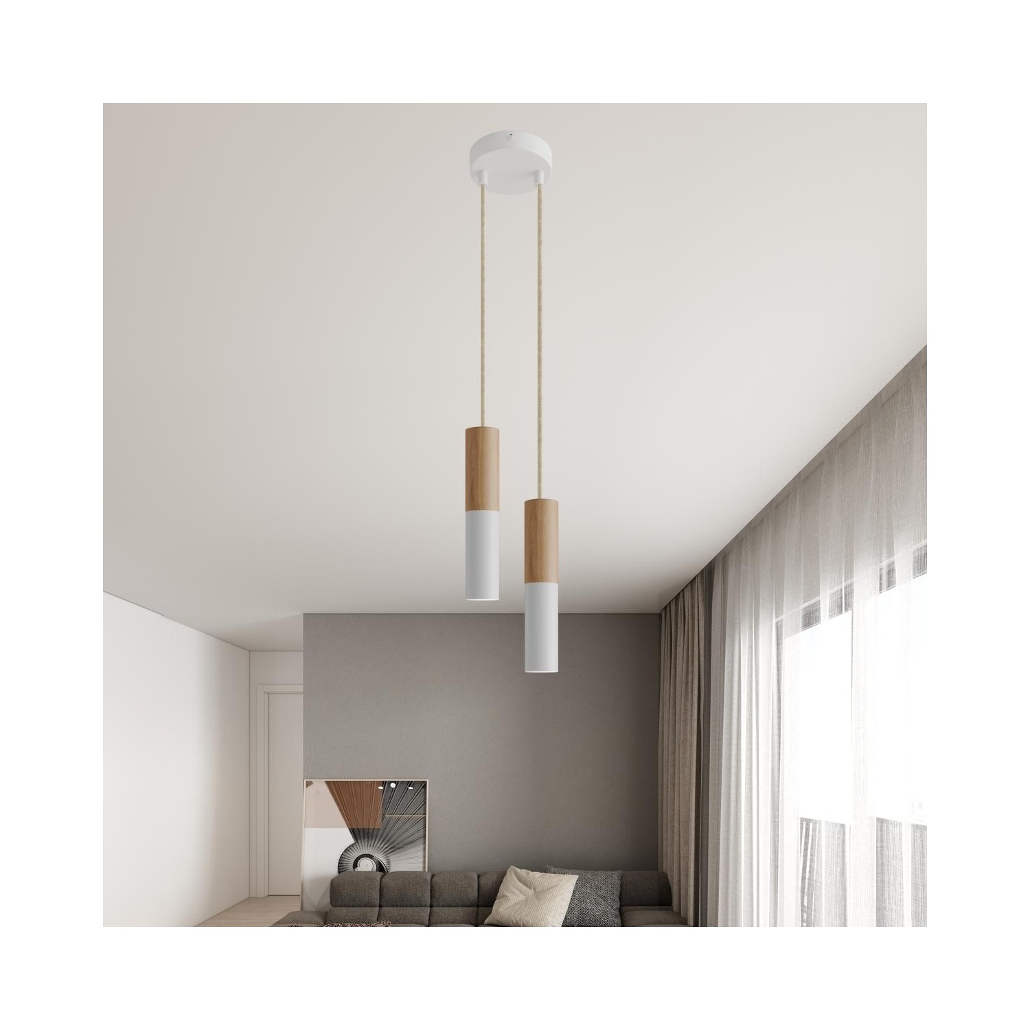 Fermaluce EIVA avec abat-jour Drop, articulation orientable et douille IP65 waterproof