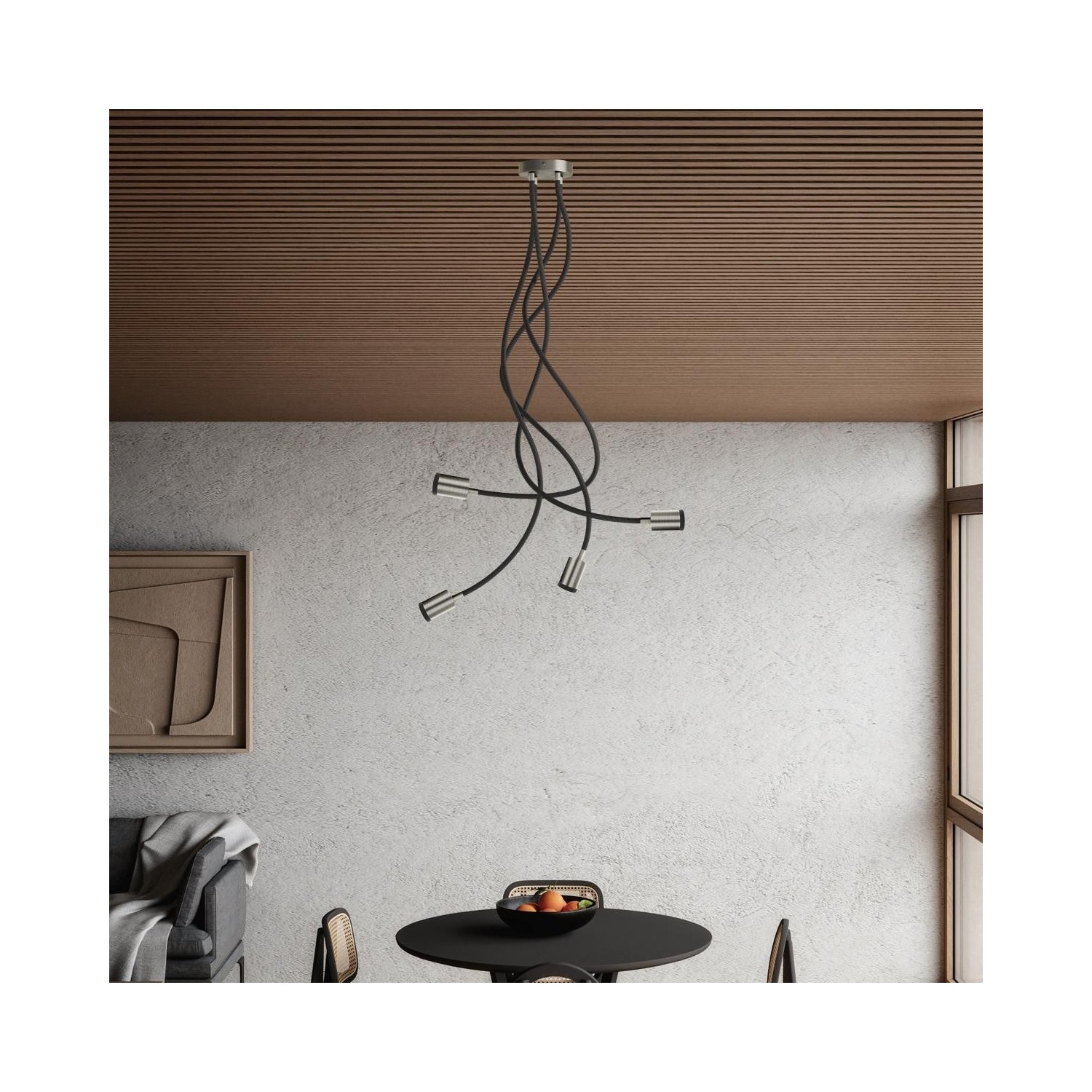 Kit Mini rosace cylindrique en bois avec 1 trou central