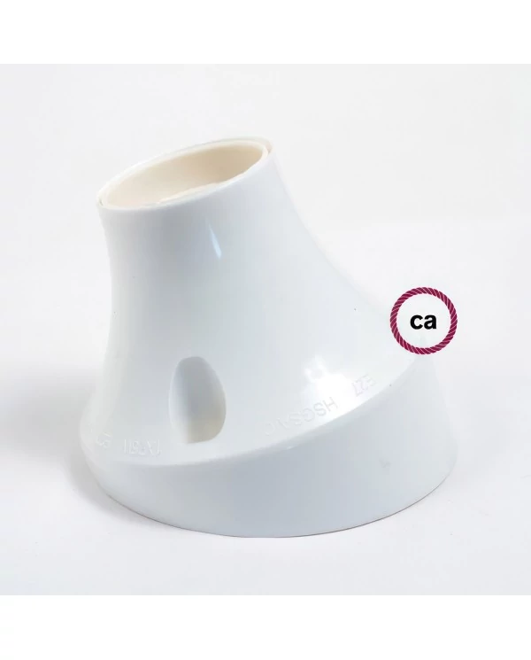 Porte-lampe 45° E27 mural ou de plafond en thermoplastique