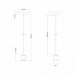 Porte-lampe métallisé E27 pour lampes murales ou de plafond