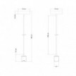 Porte-lampe métallisé E27 pour lampes murales ou de plafond