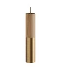 Tub-E14, tube en bois et métal pour spots avec douille double anneau E14
