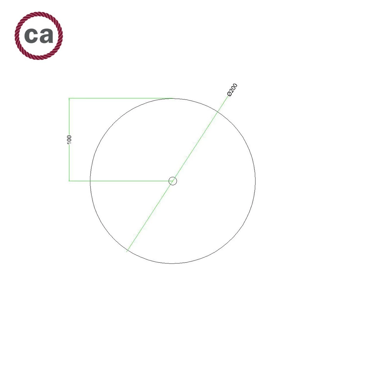 Rosace Rose-One rond de 200 mm de diamètre avec 1 trou et 4 trous latéraux - PROMO