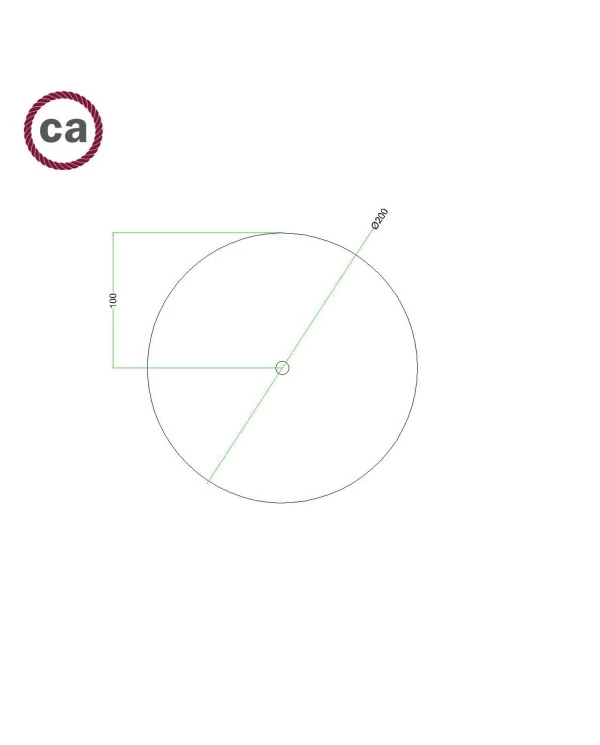 Rosace Rose-One rond de 200 mm de diamètre avec 1 trou et 4 trous latéraux - PROMO