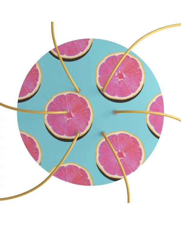 Rosace XXL Rose-One rond de 400 mm de diamètre avec 6 trous et 4 trous latéraux - PROMO
