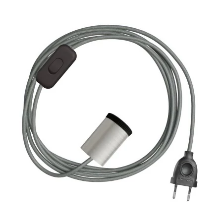 Lampe spot Mini Spotlight GU1d0 avec câblage SnakeBis - Titane satiné