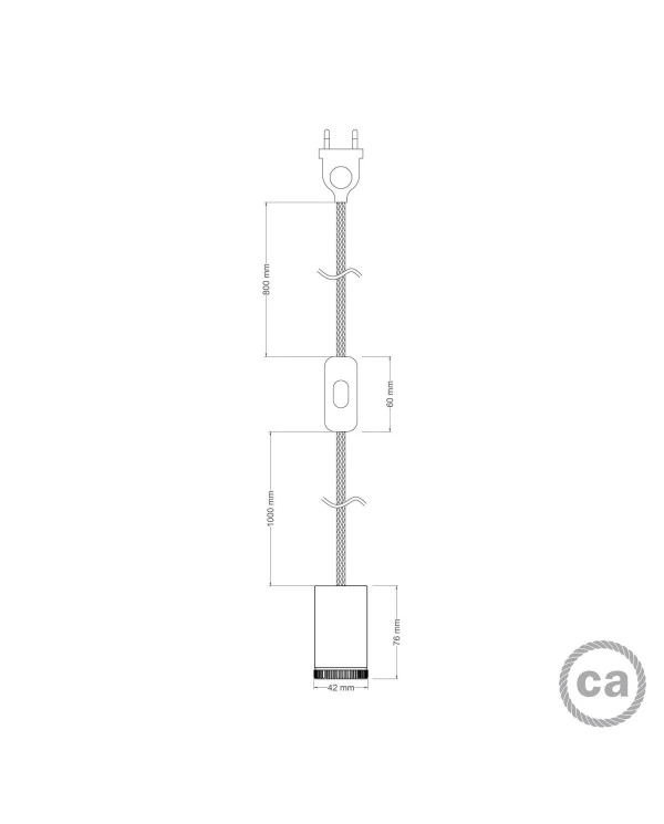 Lampe spot Mini Spotlight GU1d0 avec câblage SnakeBis