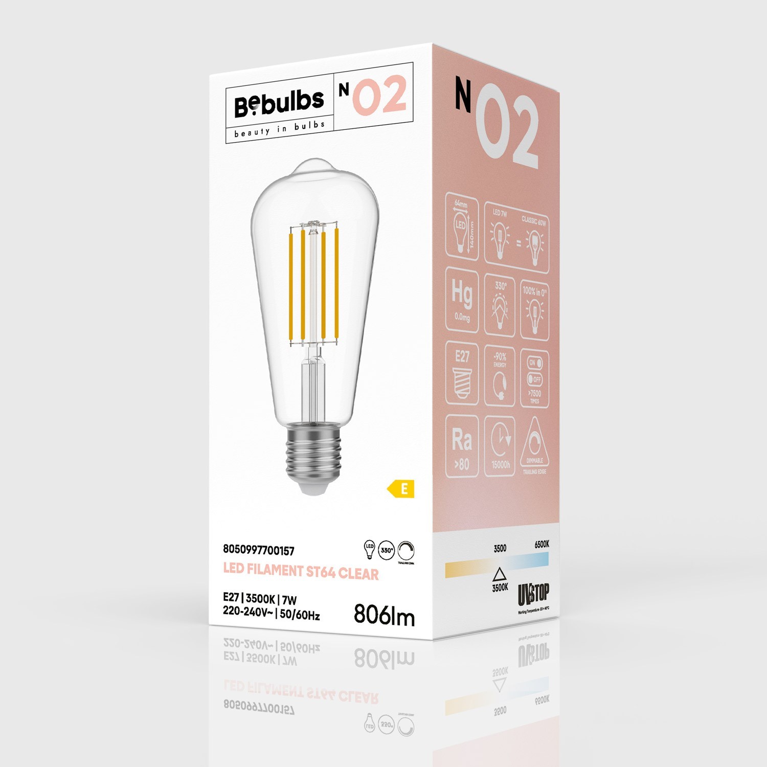 Flex 60 applique ou plafonnier articulé à lumière diffuse avec ampoule LED G95