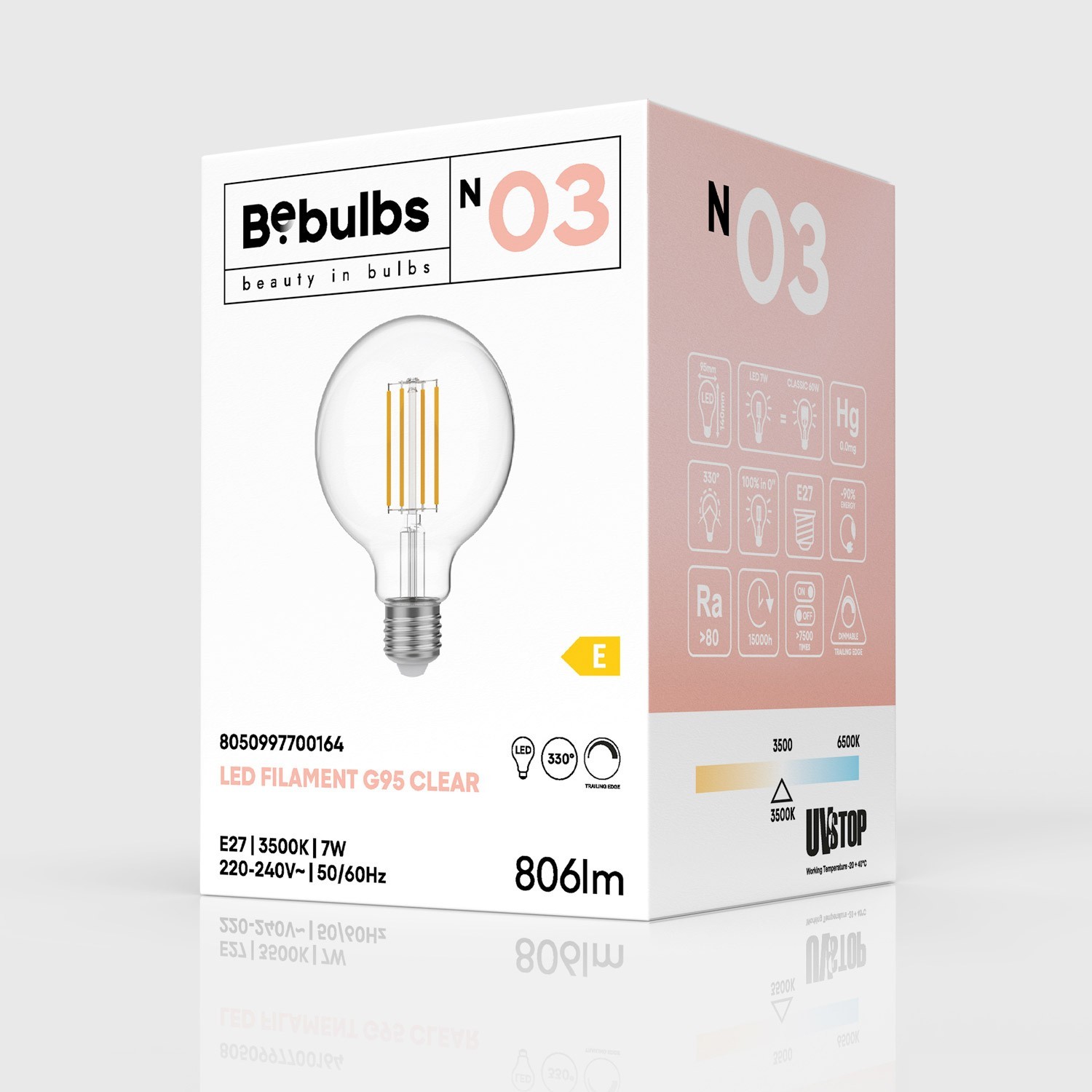 Flex 60 applique ou plafonnier articulé à lumière diffuse avec ampoule LED ST64