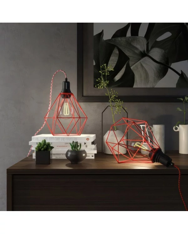 Table Snake - Lampe plug-in avec douille et cage Diamond