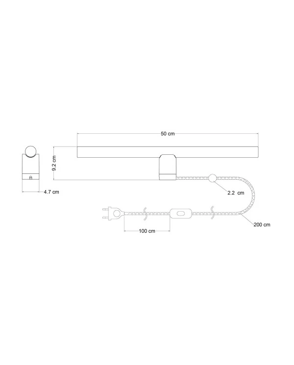 Lampe Spostaluce esse14 avec culot S14d et fiche bipolaire