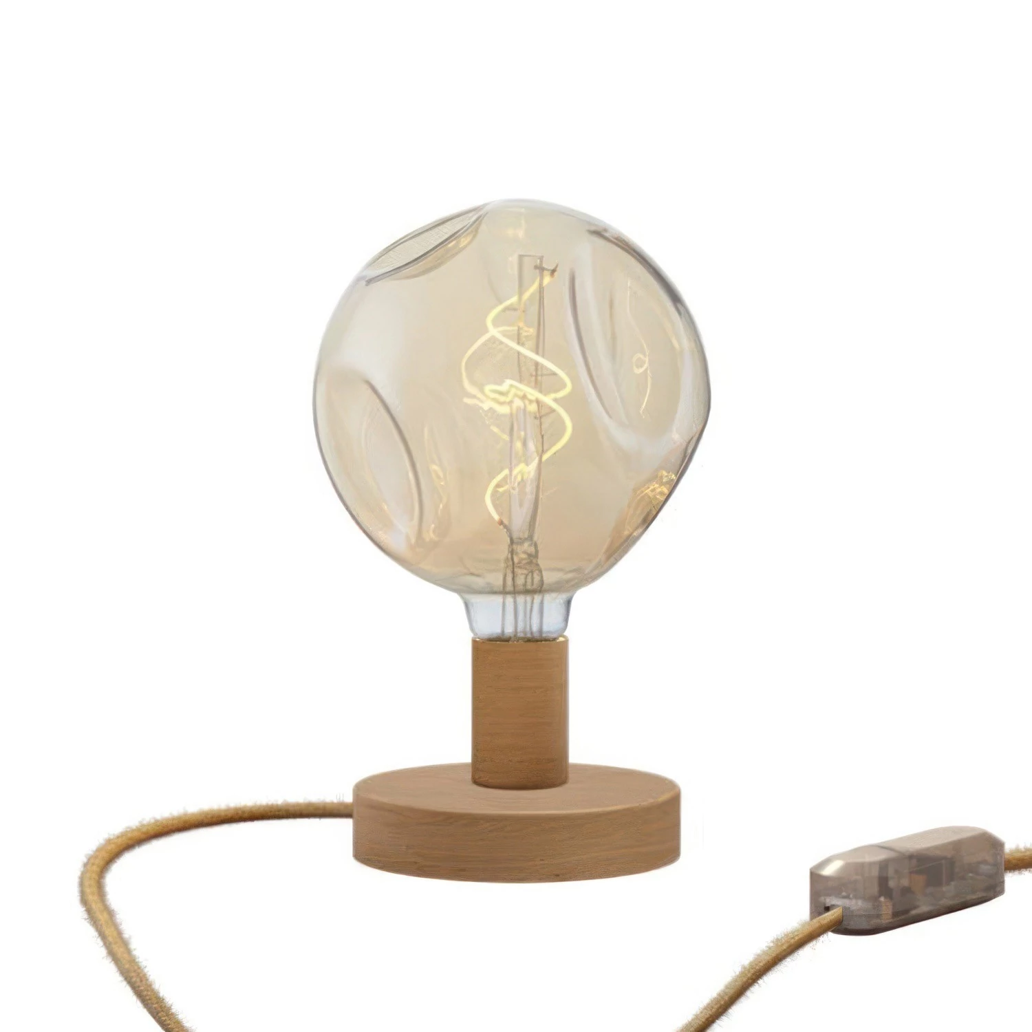 Lampe de table Posaluce Bumped en bois