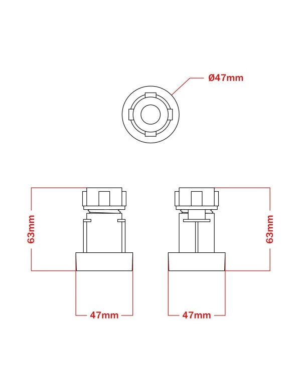 Douille E27 pour Système Lumet en thermoplastique noire