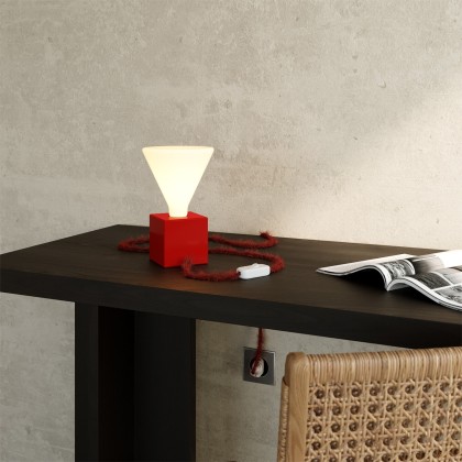 Lampe de table rouge - Cubetto