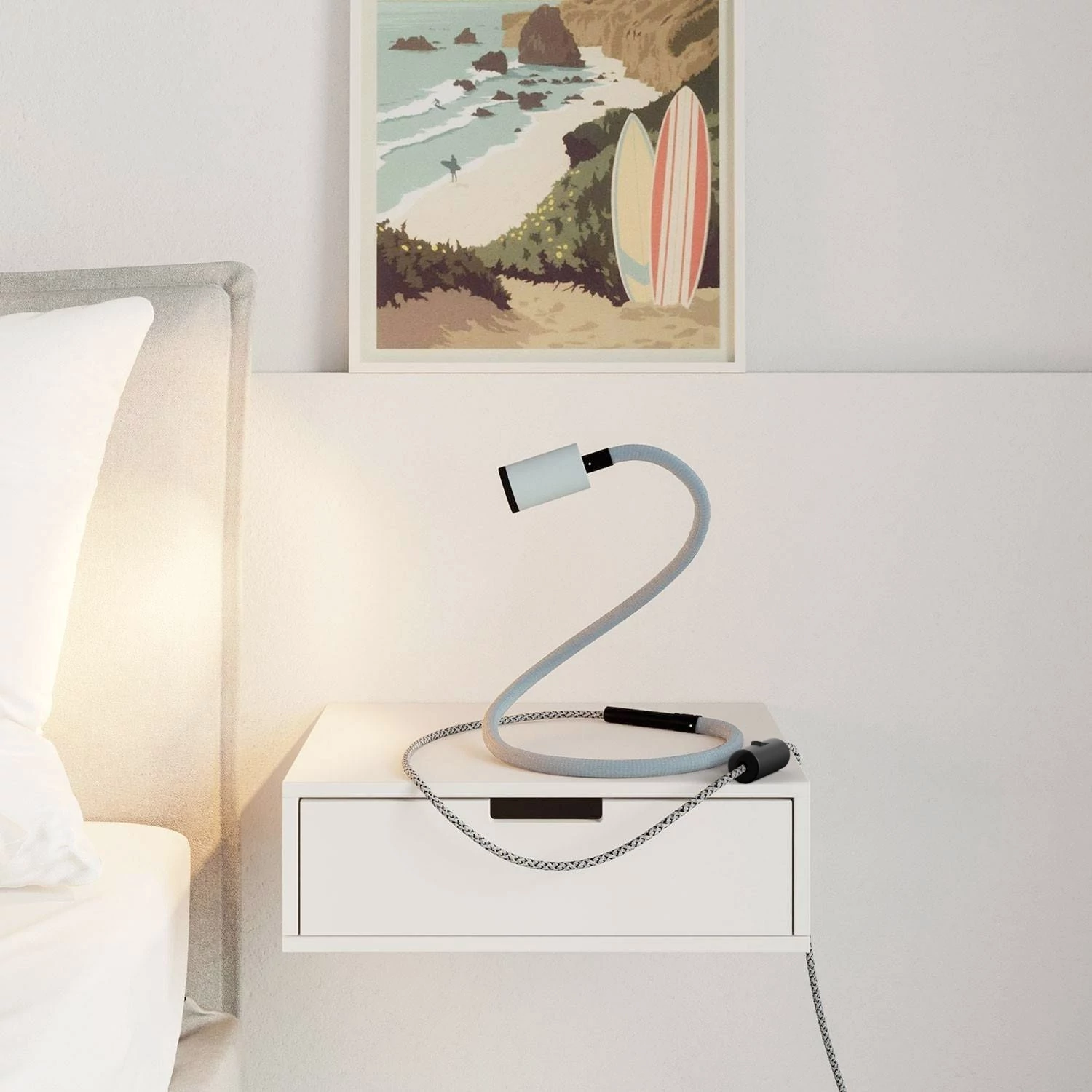 GU1d-one Pastel Lampe avec articulation sans base et avec mini spot LED