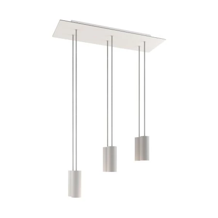 Suspension à 6 bras avec XXL Rose-One rectangulaire 675 mm complète avec câble textile et abat-jour en métal Tub-E14