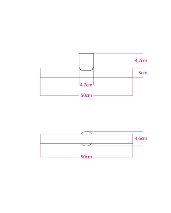 Applique ou plafonnier esse14 pour ampoule LED linéaire S14d - Waterproof IP44