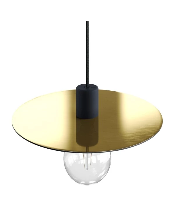 EIVA ELEGANT Lampe à suspension avec 5 m câble textile, abat-jour Ellepì, rosace et douille en silicone IP65 étanche